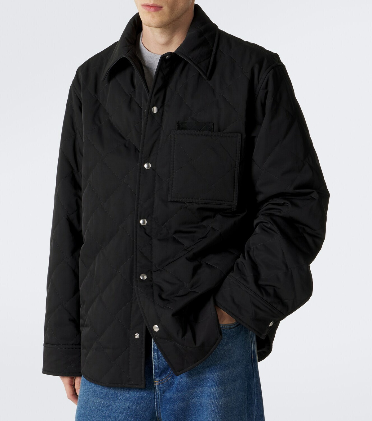 Bottega Veneta Intrecciato quilted cotton-blend overshirt
