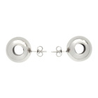 Dheygere Silver Canister Pearl Earrings