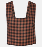 Asceno Checked linen top