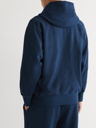 Les Tien - Garment-Dyed Cotton-Jersey Hoodie - Blue