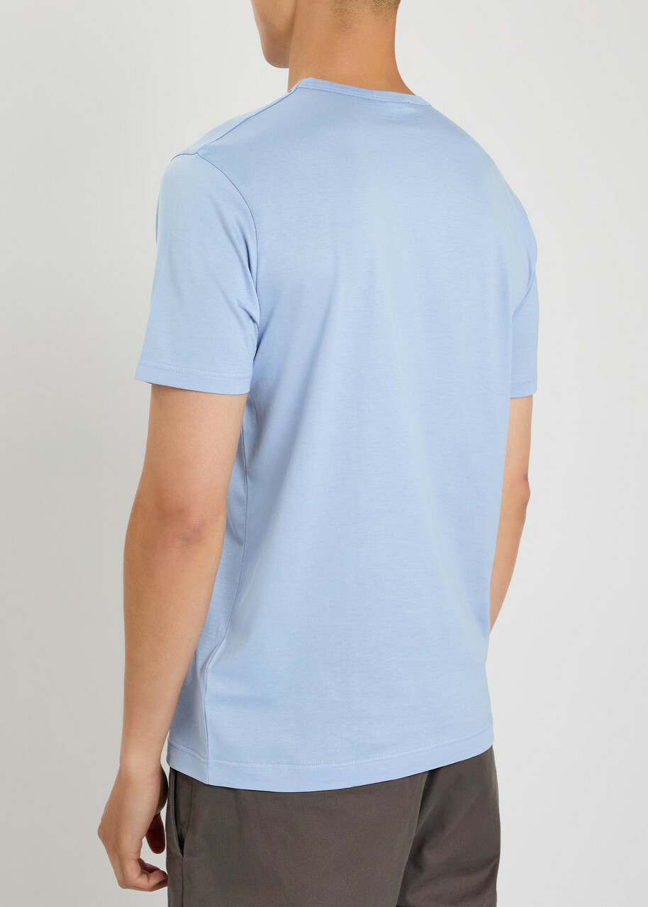 Sunspel Cotton T-shirt Light Blue