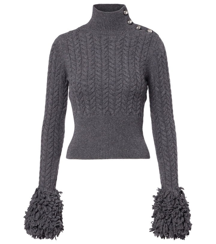 Photo: Patou Cable-knit wool and cashmere sweater