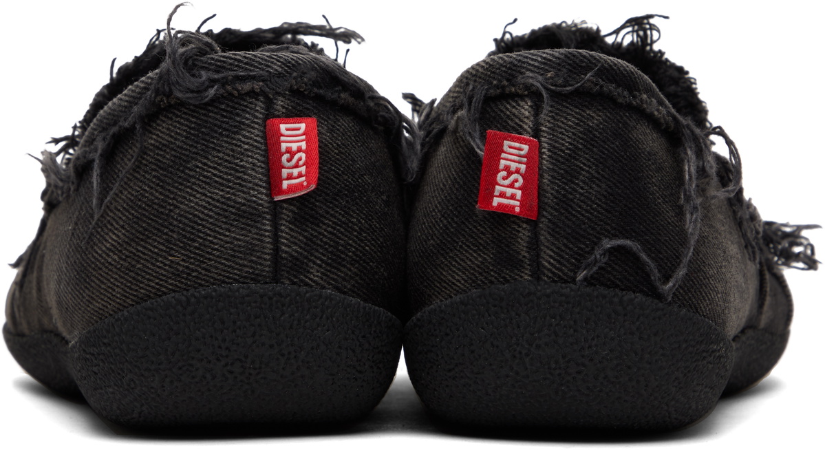Diesel Black D-Shock Moc Slip-on Loafers