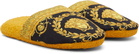Versace Gold & Black 'I Heart Baroque' Slippers