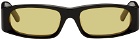 BONNIE CLYDE Black & Yellow Big Trouble Sunglasses