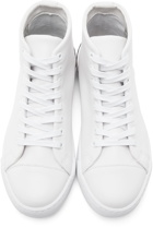 Moschino White Logo Heel High Sneakers