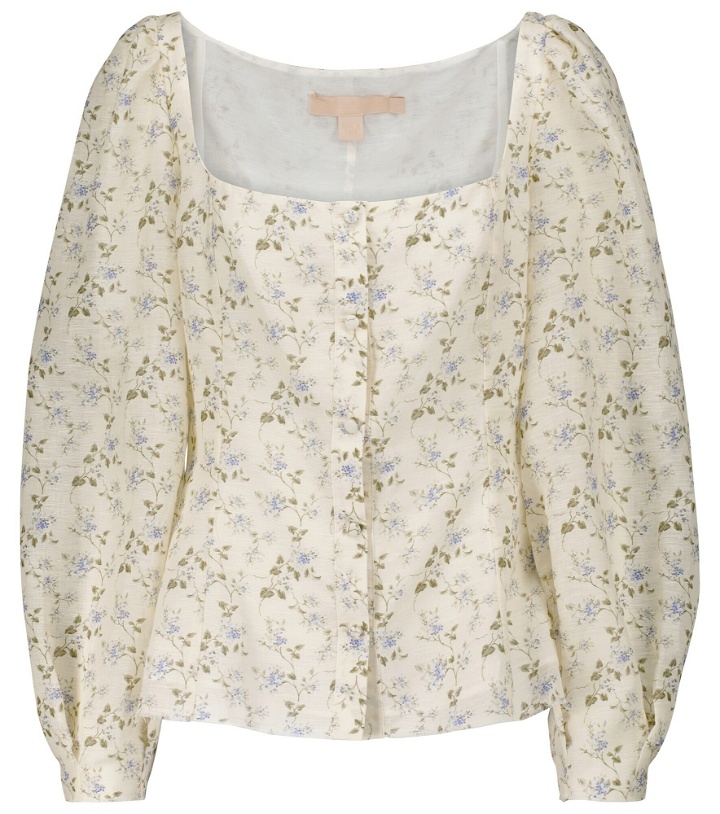 Photo: Brock Collection - Floral linen-blend blouse