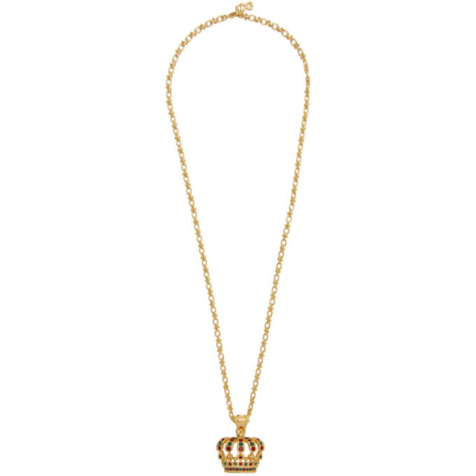 Photo: Dolce and Gabbana Gold Multicolor King Necklace