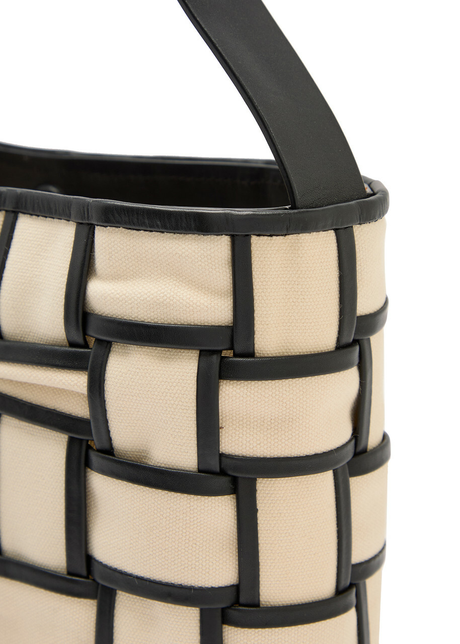 ST. Agni Woven Mini Canvas Tote - White - One Size