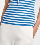 Max Mara Striped scarf-detail knitted top