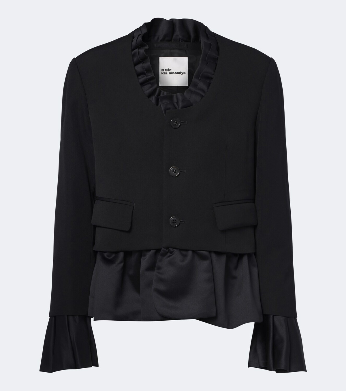 Noir Kei Ninomiya Ruffled peplum wool jacket