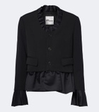 Noir Kei Ninomiya Ruffled peplum wool jacket