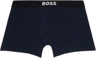 BOSS Three-Pack Multicolor Stretch Cotton Boxer Briefs