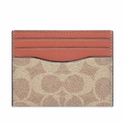 Coach Men's Signature Card Holder in Tan/Rust 