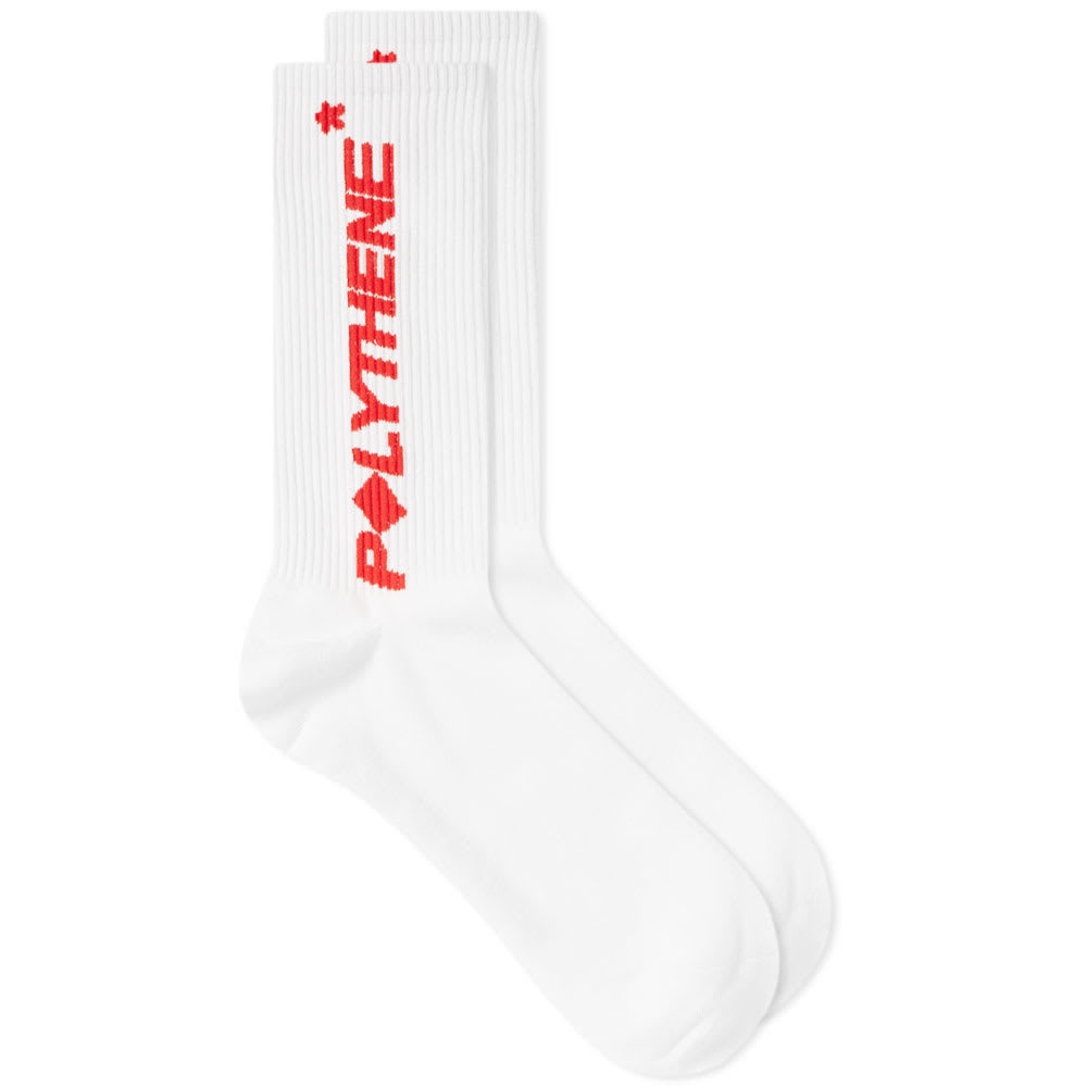 Photo: Polythene Optics Logo Sock White & Red