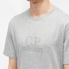 C.P. Company Men's Embossed Logo T-Shirt in Grey Melange