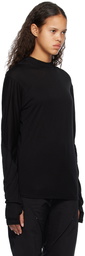 POST ARCHIVE FACTION (PAF) Black Paneled Long Sleeve T-Shirt