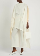 Issey Miyake Slits Cotton Stole - White - One Size