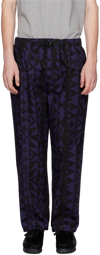 Photo: South2 West8 Black & Purple Belted Track Pants
