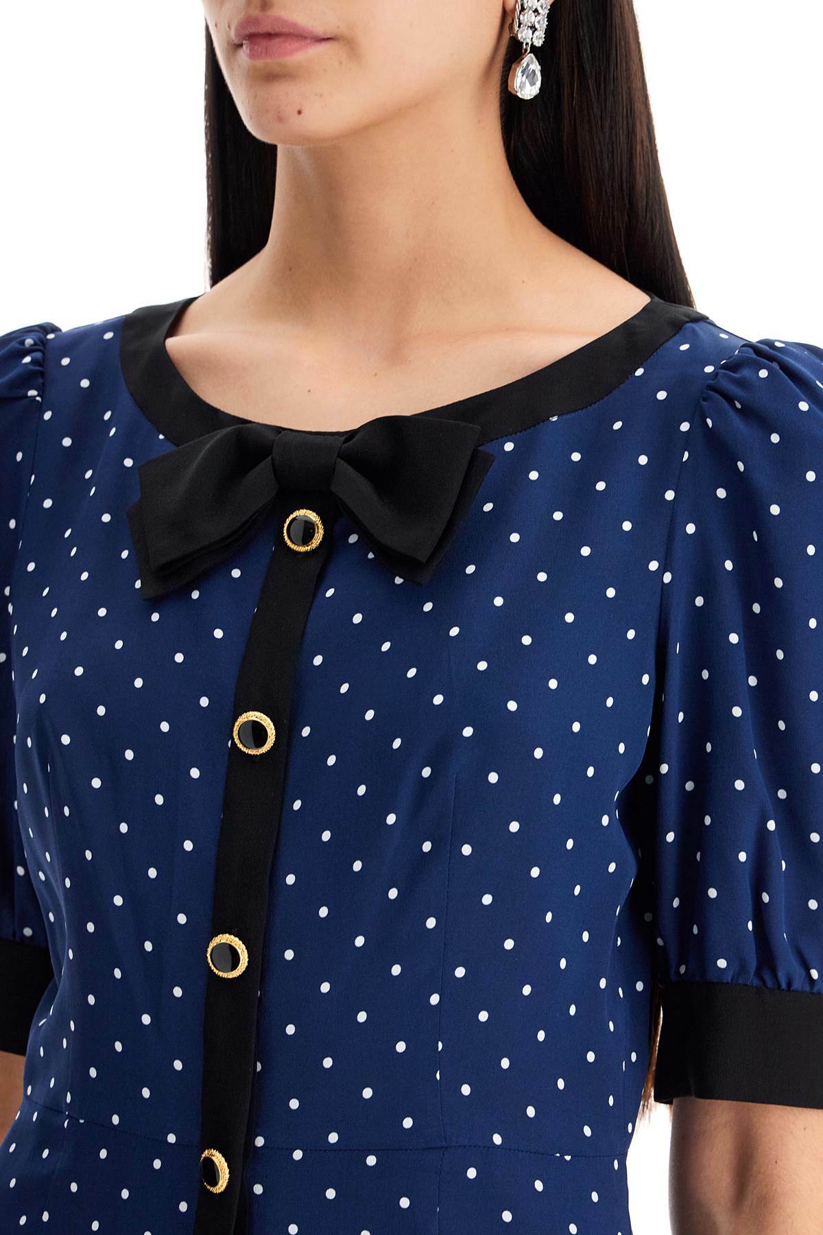 ALESSANDRA RICH 'silk polka dot mini dress Blue Alessandra Rich