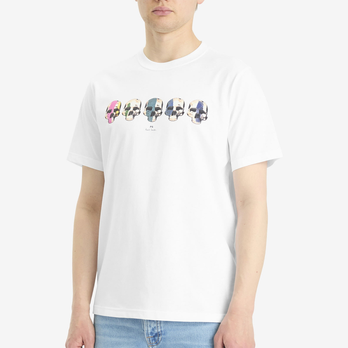 Paul Smith Men's Multi Skull T-Shirt in White