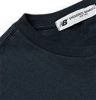 New Balance - Engineered Garments Logo-Print Mélange Cotton-Jersey T-Shirt - Blue
