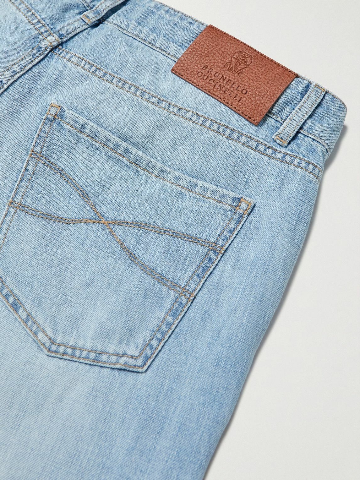 Brunello Cucinelli Men's Cotton Jeans Blue