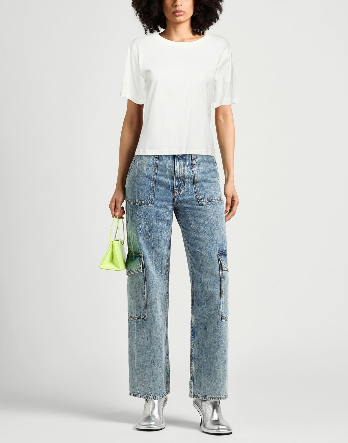 Laneus Womens T-shirt in Off white