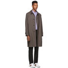 Paul Smith Navy and Brown Contrast Plaid Coat