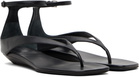 Loulou de Saison Black Zio Flip Flop Sandals