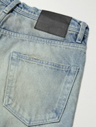 Enfants Riches Déprimés - Embellished Leather-Panelled Distressed Jeans - Black