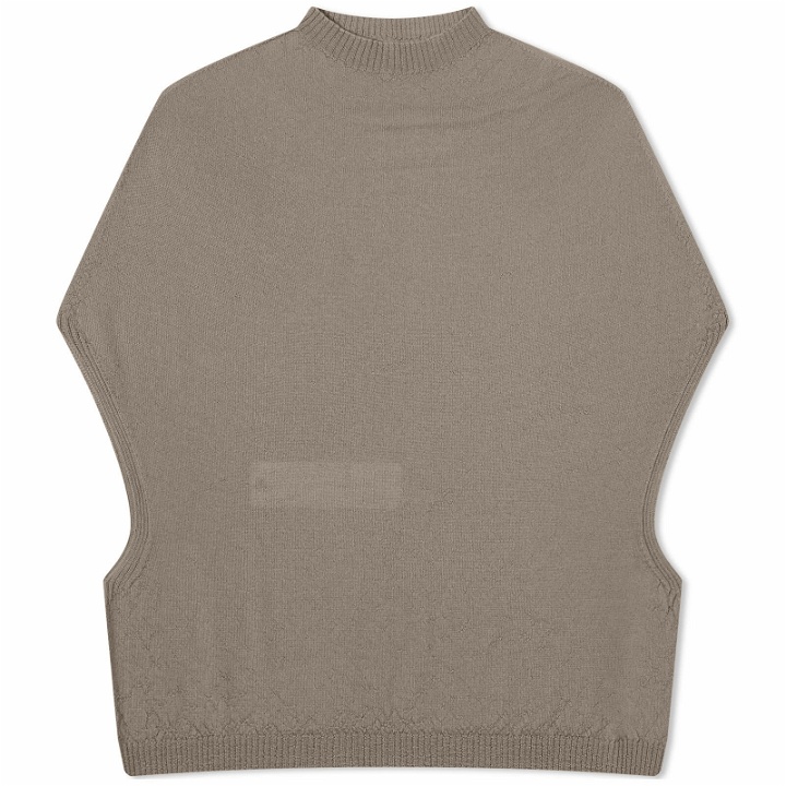 Photo: Rick Owens Women's Cropped Crater Knit Top in Dust