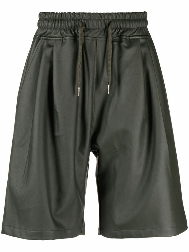 Photo: The Frankie Shop Green Jonas Faux Leather Shorts