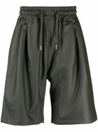 The Frankie Shop Green Jonas Faux Leather Shorts