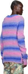 AGR Blue & Pink Striped Sweater