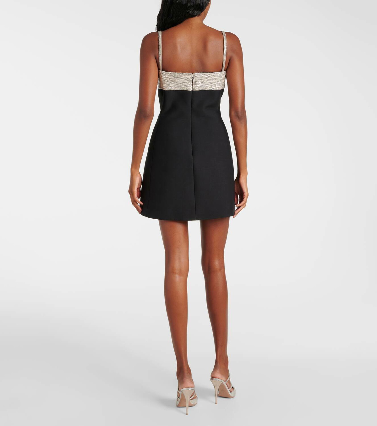 Valentino Crepe Couture embellished minidress