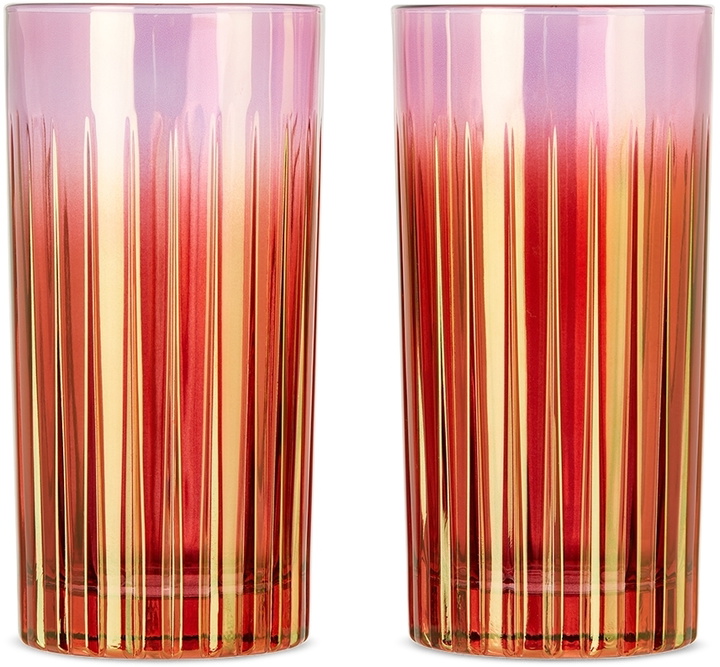 Photo: Luisa Beccaria Red & Pink Large Tumbler Glass Set