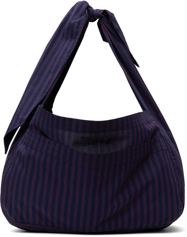 Photo: SC103 Purple & Navy Cocoon Sac Tote