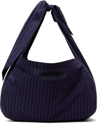 SC103 Purple & Navy Cocoon Sac Tote