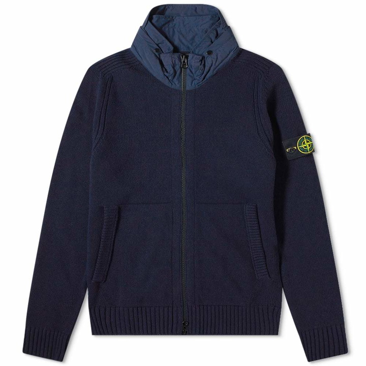 Photo: Stone Island Nylon Hood Knitted Jacket