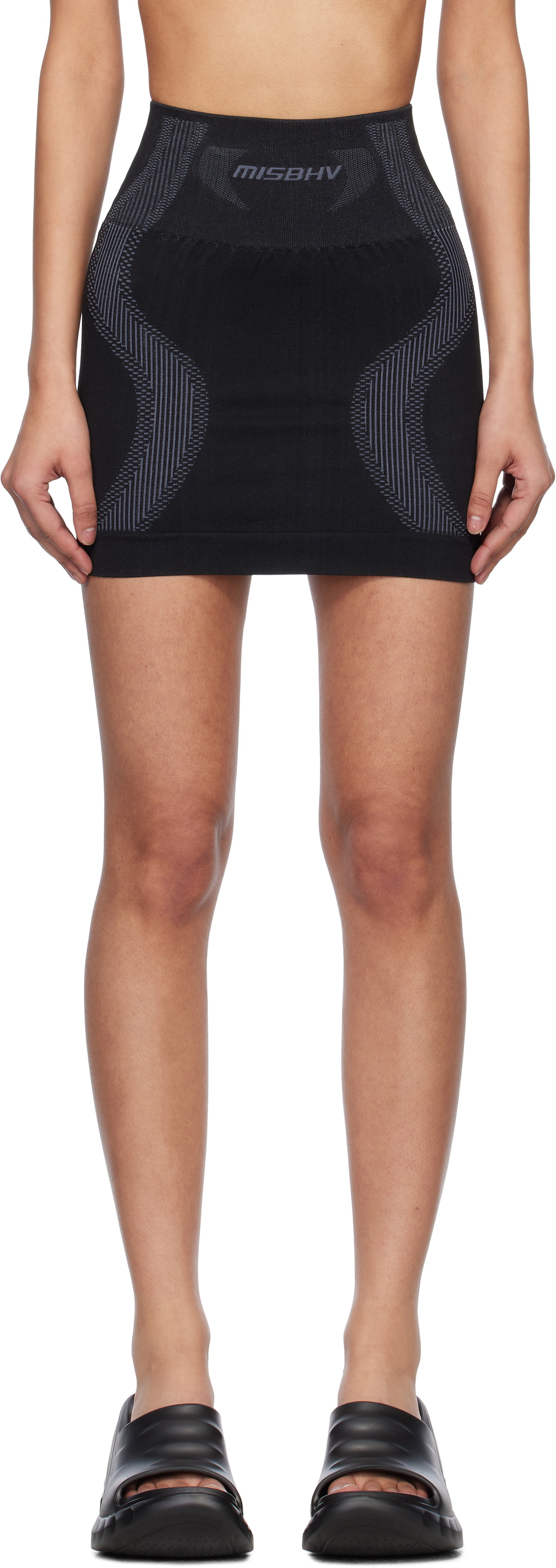MISBHV SSENSE Exclusive Black Sport Miniskirt