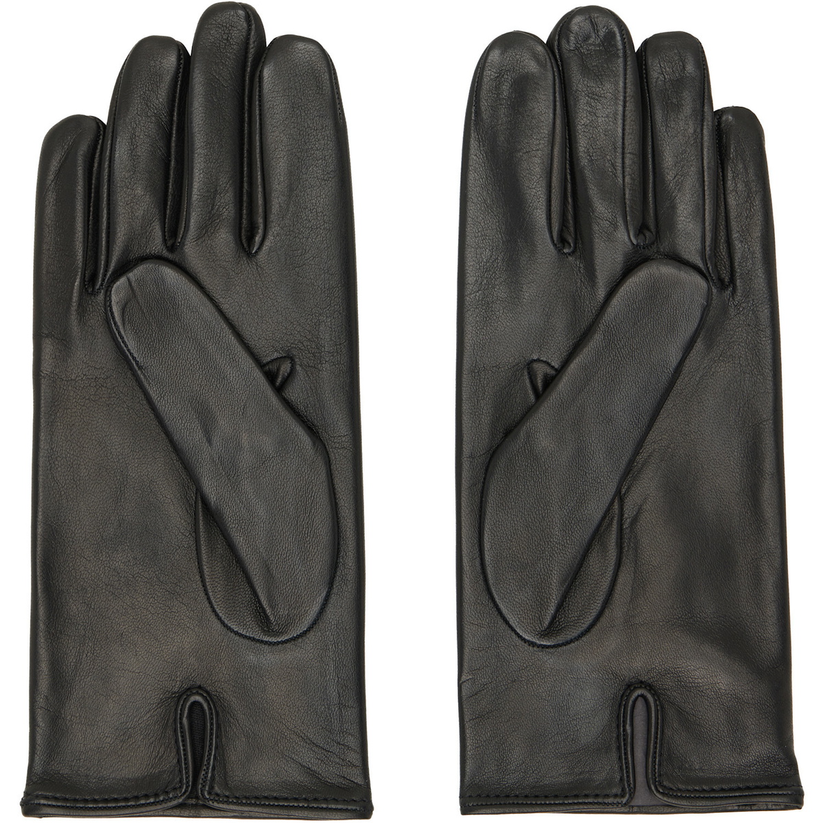 Dries Van Noten Black Leather Gloves