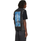 Marine Serre Black Regenerated Graphic Jersey Crewneck T-shirt