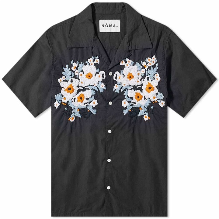 Photo: NOMA t.d. Men's Dream Flower Embroided Vacation Shirt in Black