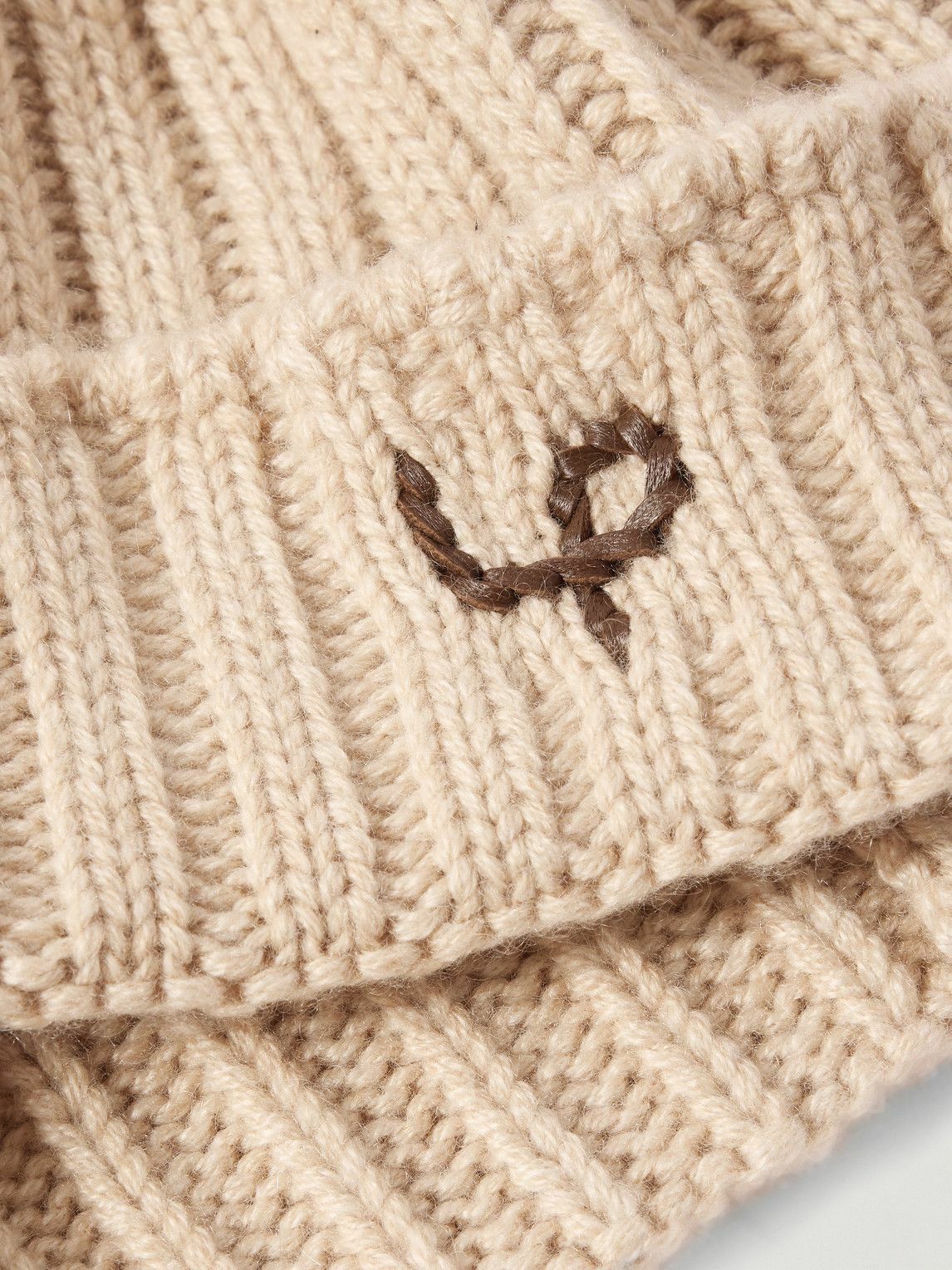 Loro Piana - Logo-Embroidered Ribbed Cashmere Beanie