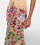 Là Fuori Botanical Symphone embellished gown