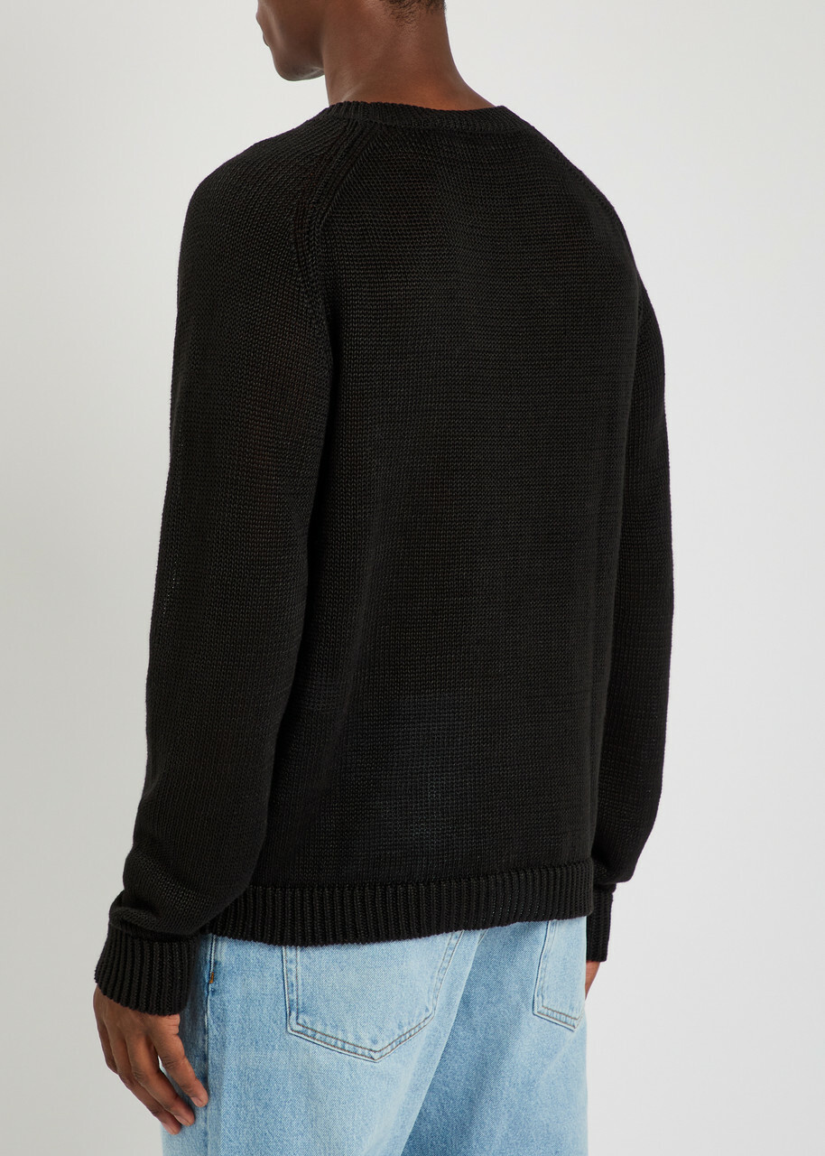Studio Nicholson Linen-knit Jumper Black