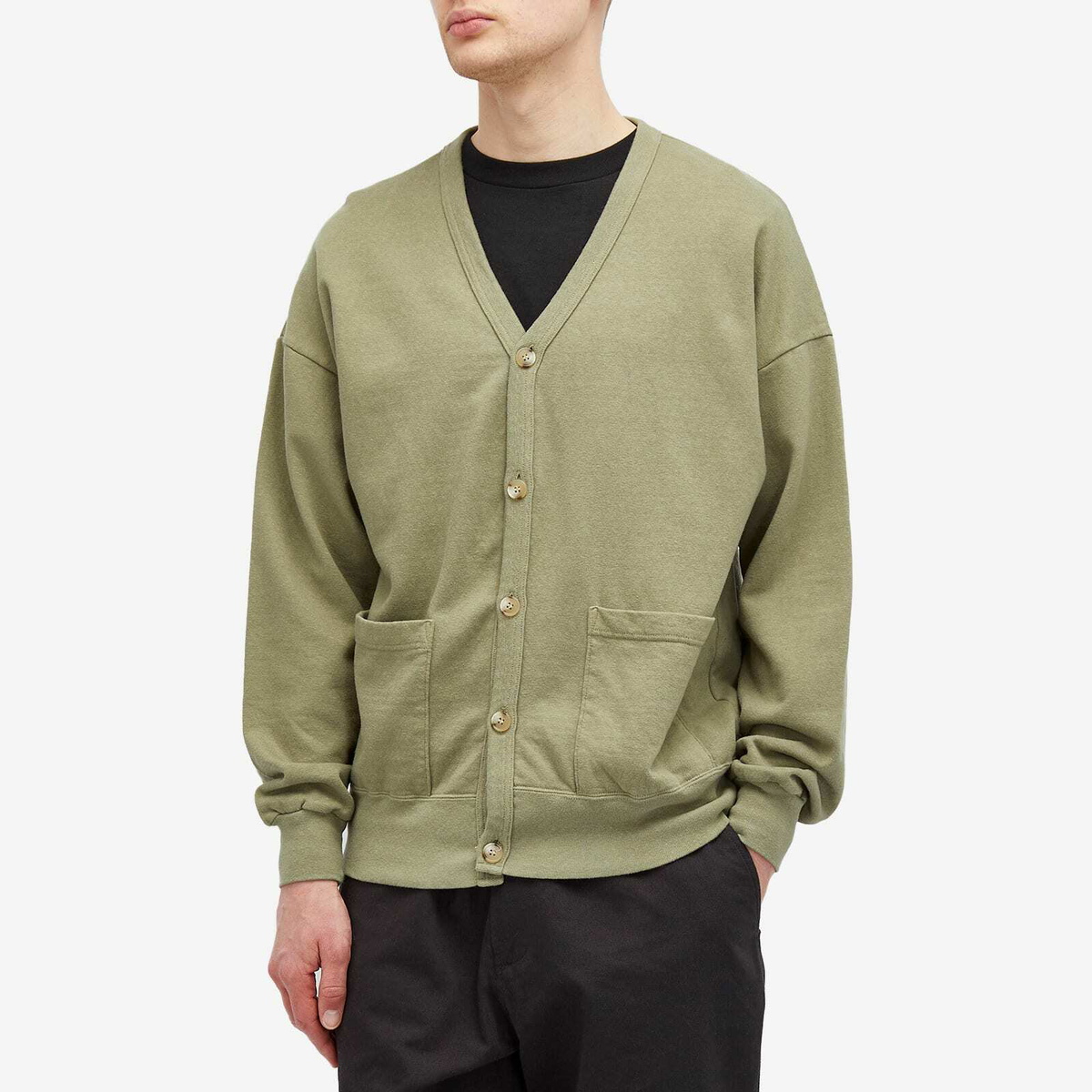 Battenwear Men's Neighbor Cardigan in Olive