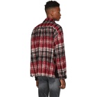 Faith Connexion Red and Black Tweed Check Shirt