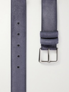 LORO PIANA - 3.5cm Suede Belt - Blue